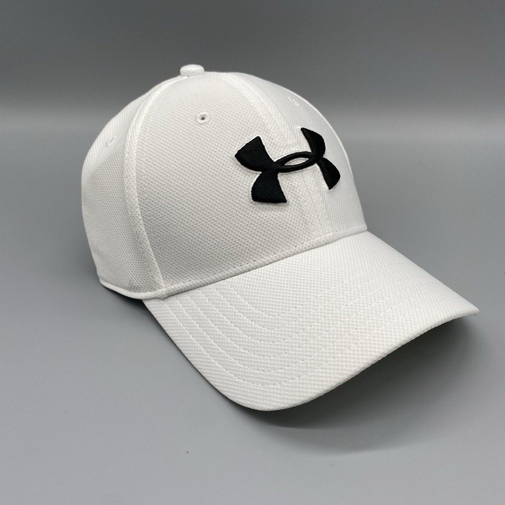 Under Armour Hat Mens M/L White Fitted UA Blitzing 3.0 Cap